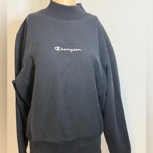 Champion Black Sweatshirt with Logo